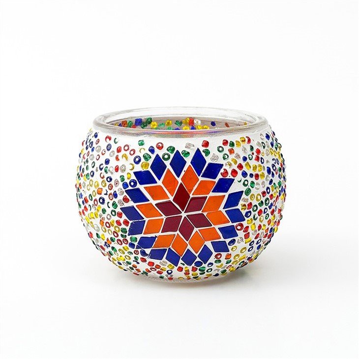 DIY Mosaic Glass Candle Holder